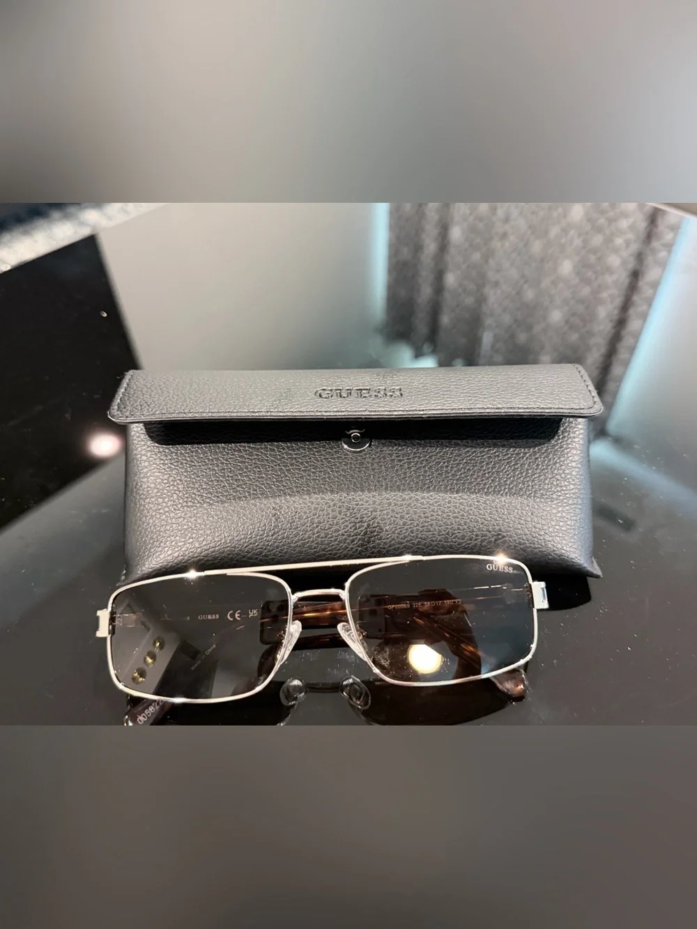 Guess Men’s Double Bridge Metal Navigator Eyeglasses with Case (unisex)